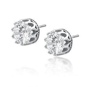 Cercei argint cu piatra DiAmanti Z1719E-DIA (Argint 925‰ 4 g.)